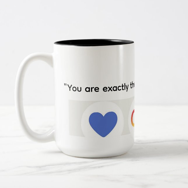 Autism Parent Motivation Two-Tone Coffee Mug (Left)