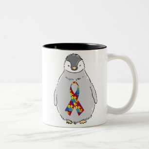 Autism Penguin 1 in 150 Two-Tone Coffee Mug