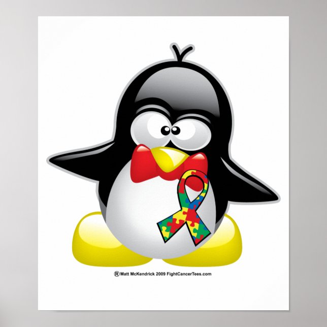 Autism Penguin Poster (Front)