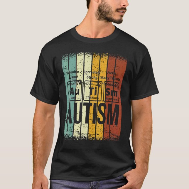 Autism Periodic Table Elements Spelling T-Shirt (Front)