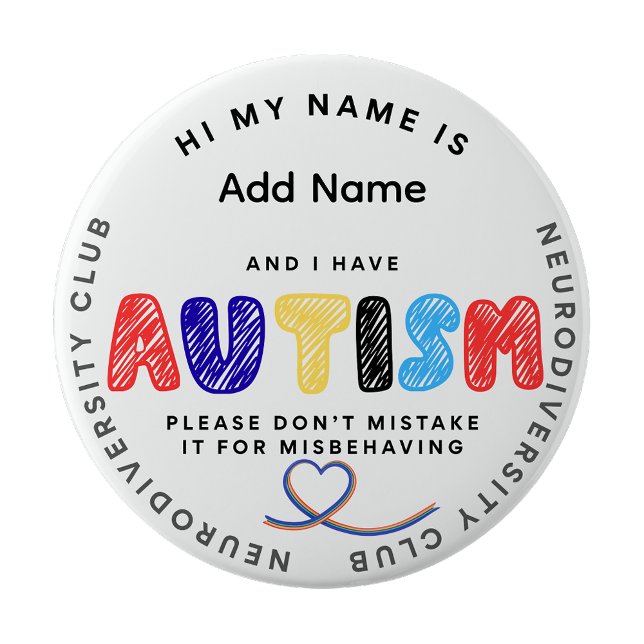 Autism Pin  ID Neurodiversity club (Autism Awareness Pins)