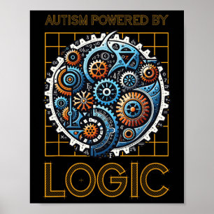 Autism Powered By Logic Mechanical Gears Poster
