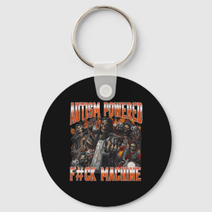 Autism Powered F#ck Machine Funny Hard Skeleton Me Key Ring