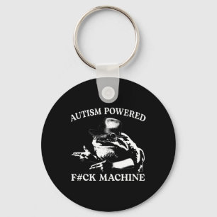 Autism Powered F#ck Machine Funny Meme Frog Autist Key Ring