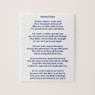 Autism Prayer Jigsaw Puzzle