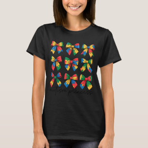 Autism princess coquette bow daughter autism T-Shirt