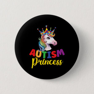 Autism Princess Cute Unicorn Daughter Girl Autism 6 Cm Round Badge