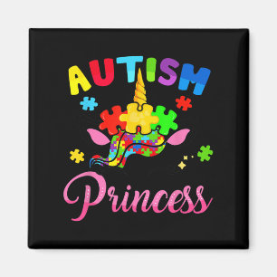 Autism Princess Unicorn Autism Awareness Kids Girl Magnet