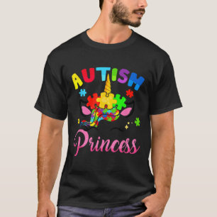 Autism Princess Unicorn Autism Awareness Kids Girl T-Shirt