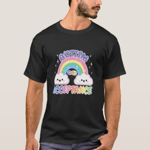 Autism Pro Acceptance Rainbow with Infinity Symbol T-Shirt