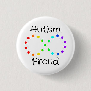Autism Proud Neurodiversity Acceptance Rainbow 3 Cm Round Badge