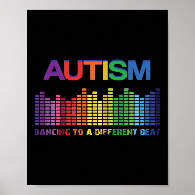 Autism Puzzle Autism Awareness Dancing To A Differ Poster (Front)