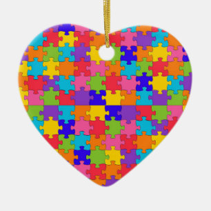 autism puzzle ceramic ornament