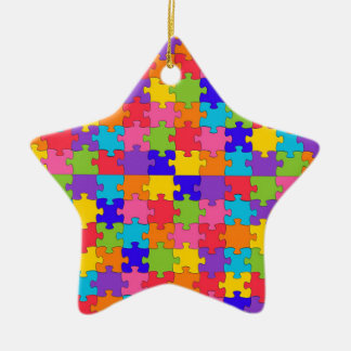 autism puzzle ceramic ornament