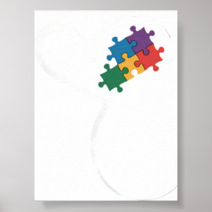 Autism Puzzle Love Autism Awarenes Poster