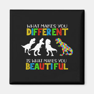 Autism Puzzle Piece Dinosaur Autism Awareness Boy Magnet