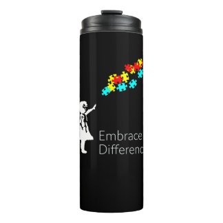 Autism Puzzle Piece Tshirt Autistic awareness Thermal Tumbler