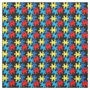 Autism Puzzle Pieces - Small Fabric