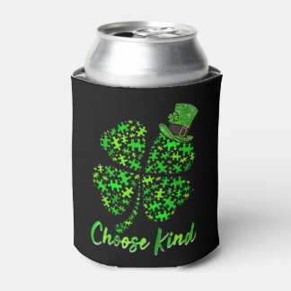 Autism Puzzle Pieces St Patrick Day shirt is a gre Can Cooler
