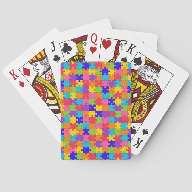 autism puzzle playing cards (Back)