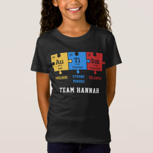 Autism Puzzle Science Personalised Family Matching T-Shirt