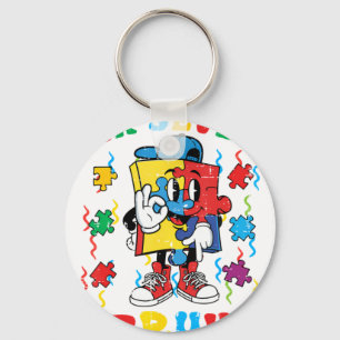 Autism Puzzle Six Seven 67 Bru Key Ring