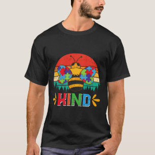 Autism Quote Bee Kind Autism Retro T-Shirt