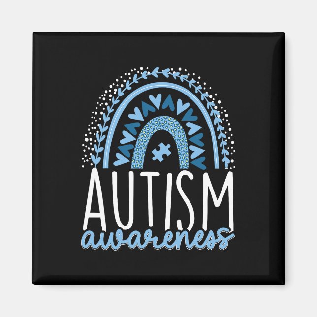 Autism Rainbow Autistic Pride Inclusion Adhd  Magnet (Front)