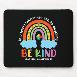 Autism Rainbow Be Kind Autism Awareness Month Kids Mouse Pad