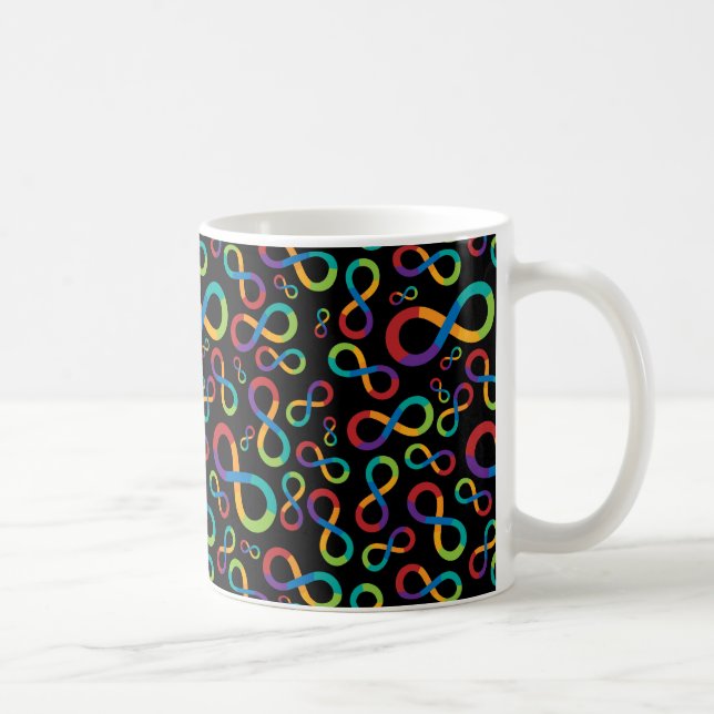 Autism Rainbow Infinity Neurodiversity Coffee Mug (Right)