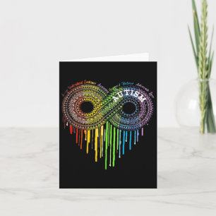 Autism Rainbow Infinity Symbol Asd Awareness Card