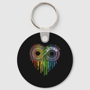 Autism Rainbow Infinity Symbol Asd Awareness  Key Ring