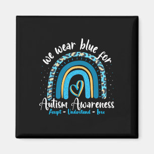 Autism Rainbow Leopard April We Wear Blue Autism A Magnet