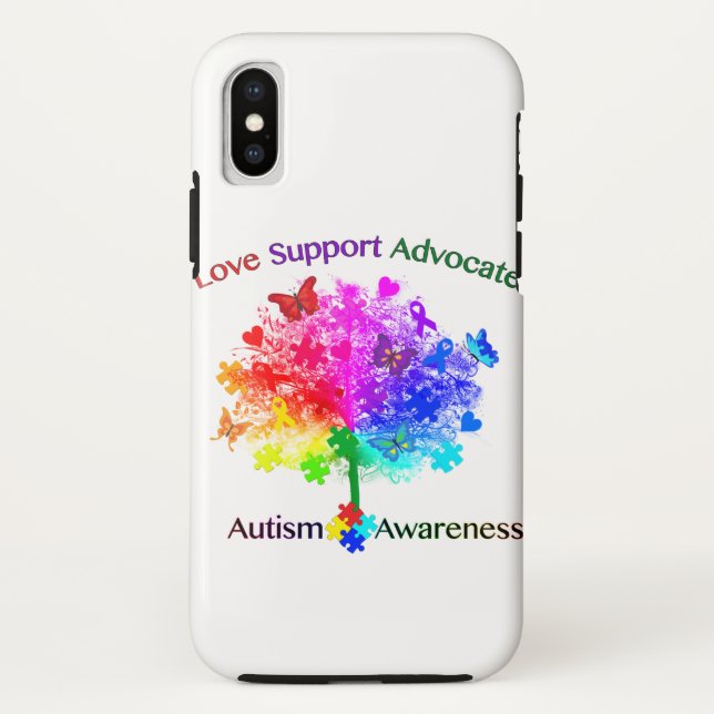 Autism Rainbow Tree Case-Mate iPhone Case (Back)