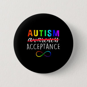 Autism - Red Instead - Acceptance Not Awareness 6 Cm Round Badge