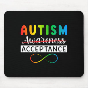 Autism Red Instead Acceptance Not Awareness Autism Mouse Pad