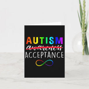 Autism - Red Instead - Acceptance Not Awareness Card