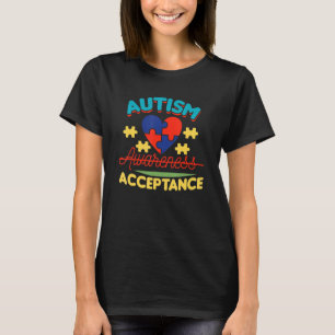 Autism Red Instead Acceptance Not Awareness T-Shirt