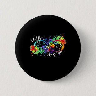 Autism Red Instead Infinity Symbol Autistic Accept 6 Cm Round Badge