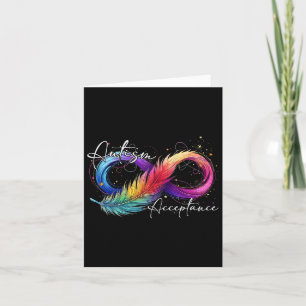 Autism Red Instead Infinity Symbol Autistic Accept Card