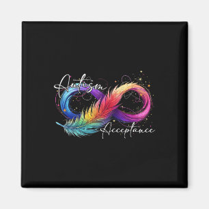 Autism Red Instead Infinity Symbol Autistic Accept Magnet