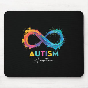 Autism Red Instead Infinity Symbol Autistic Accept Mouse Pad