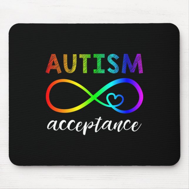 Autism - Red Instead Inifinity - Acceptance  Mouse Pad (Front)