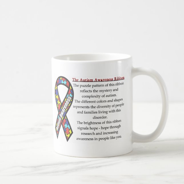 Autism Ribbon meaning Coffee Mug (Right)