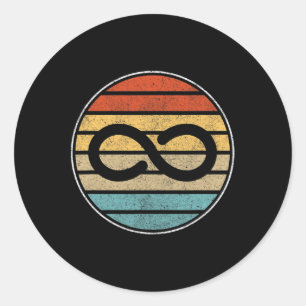 Autism Rights Retro Vintage Infinity – Autism Awar Classic Round Sticker
