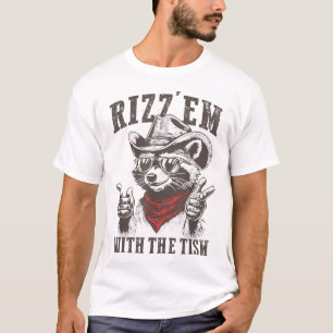 Autism Rizz Em With The Tism Autistic Racoon T-Shirt