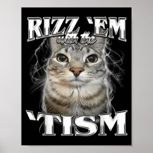 Autism Rizz Em with The Tism Meme Autistic Silly Poster