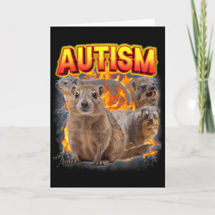 Autism Rock Hyrax Inappropriate Funny Oddly Specif Card