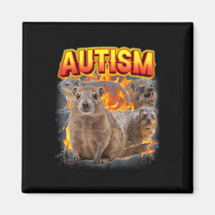 Autism Rock Hyrax Inappropriate Funny Oddly Specif Magnet