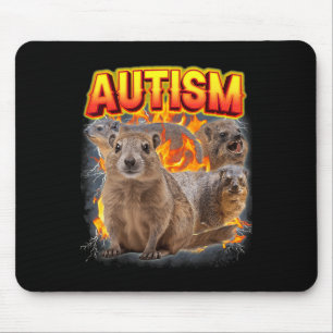 Autism Rock Hyrax Inappropriate Funny Oddly Specif Mouse Pad
